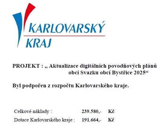 Publicita "Aktualizace digitálních povodňových plánů obcí Svazku obcí Bystřice 2025"